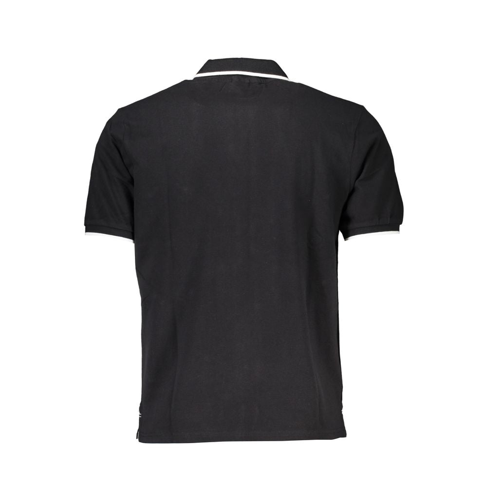 North Sails Black Cotton Men Polo Shirt - Luxe Nova