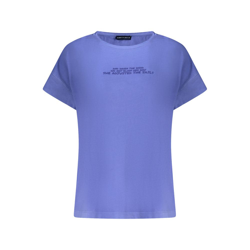 North Sails Blue Cotton Women T-Shirt - Luxe Nova