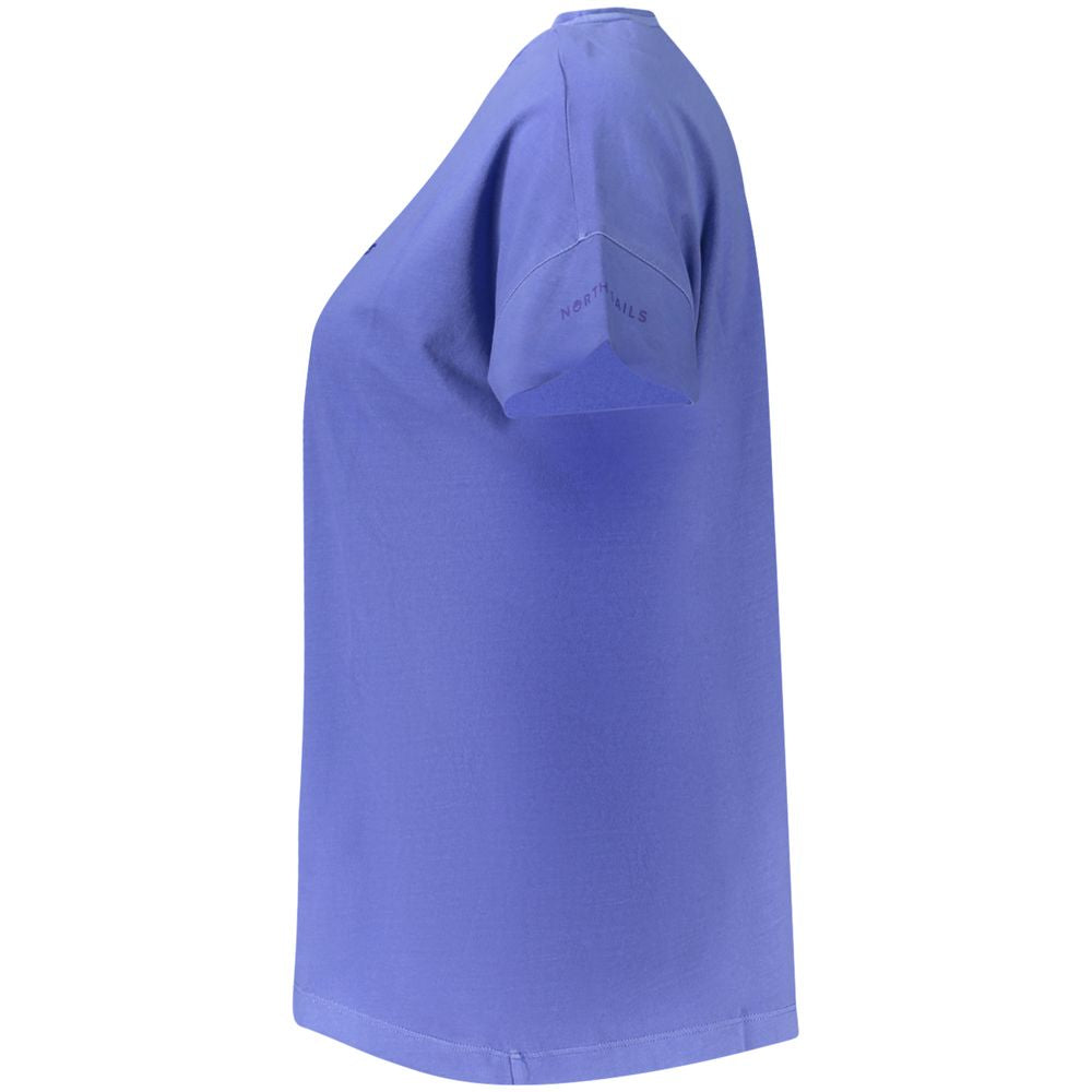 North Sails Blue Cotton Women T-Shirt - Luxe Nova