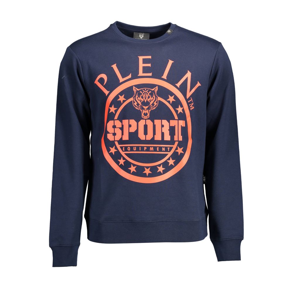 Plein Sport Blue Cotton Men's Sweatshirt - Luxe Nova