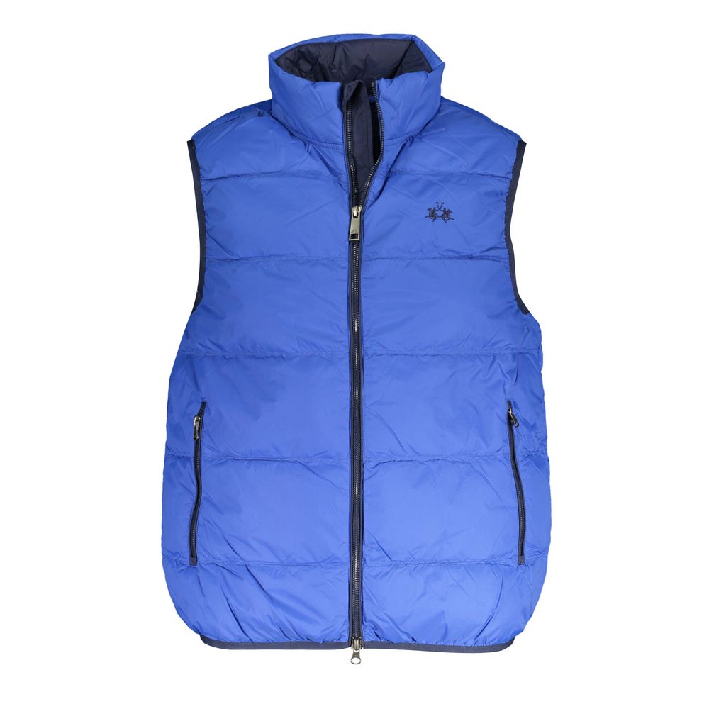 La Martina Blue Polyamide Men's Vest - Luxe Nova