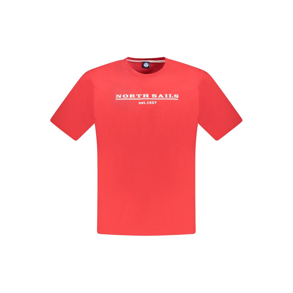 North Sails Red Cotton Men T-Shirt - Luxe Nova