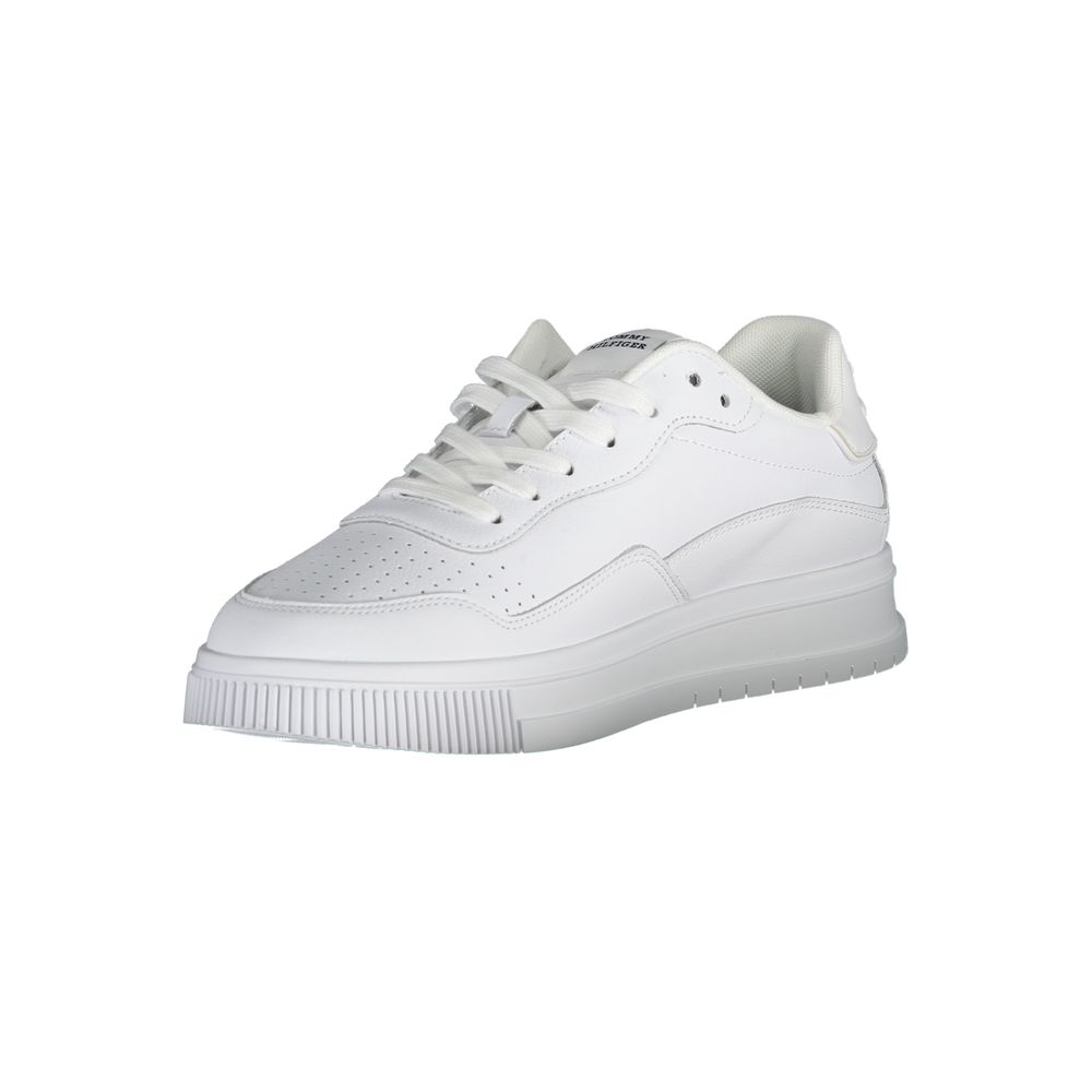 Tommy Hilfiger White Leather Men Sneaker - Luxe Nova