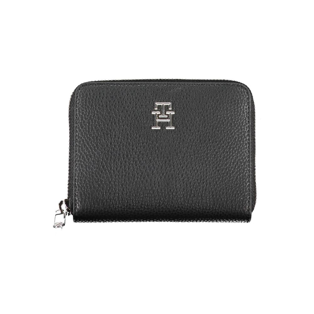 Tommy Hilfiger Black Polyurethane Women Wallet - Luxe Nova
