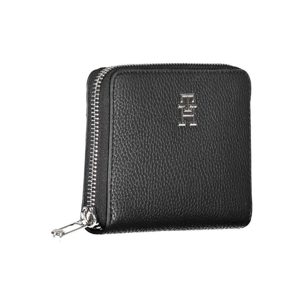 Tommy Hilfiger Black Polyurethane Women Wallet - Luxe Nova