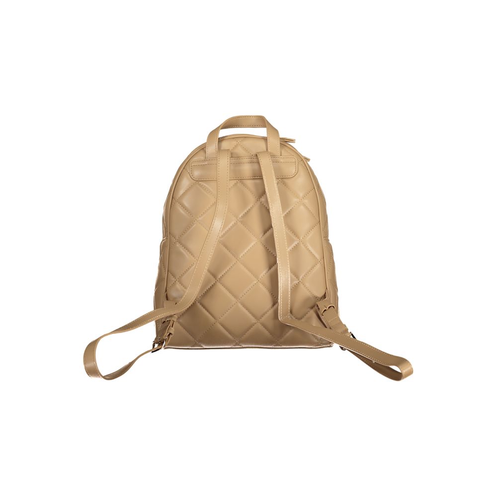 Mario Valentino Beige Polyurethane Women Backpack - Luxe Nova