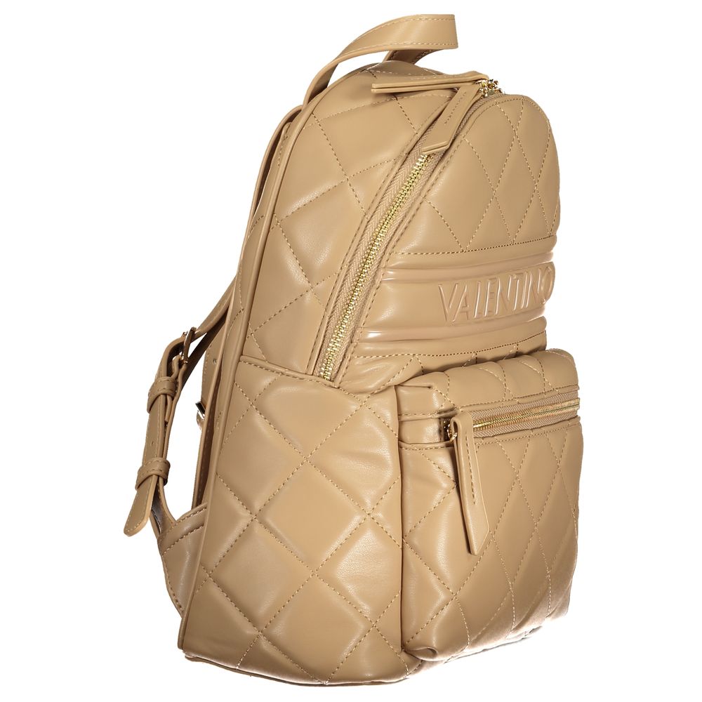 Mario Valentino Beige Polyurethane Women Backpack - Luxe Nova