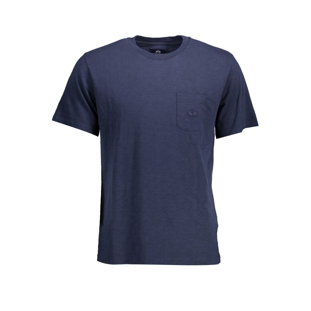 La Martina Blue Cotton Men's T-Shirt - Luxe Nova