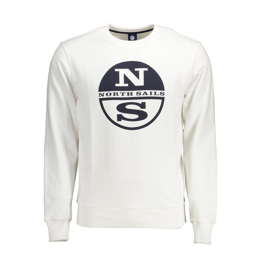 North Sails Bianco Cotton Men's Sweatshirt - Luxe Nova