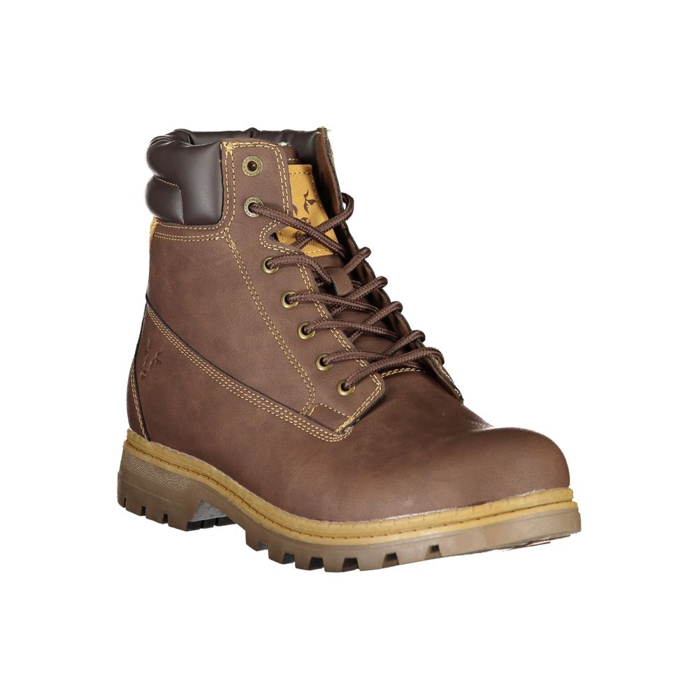 Carrera Marrone Poliestere Men Ankle Boot - Luxe Nova