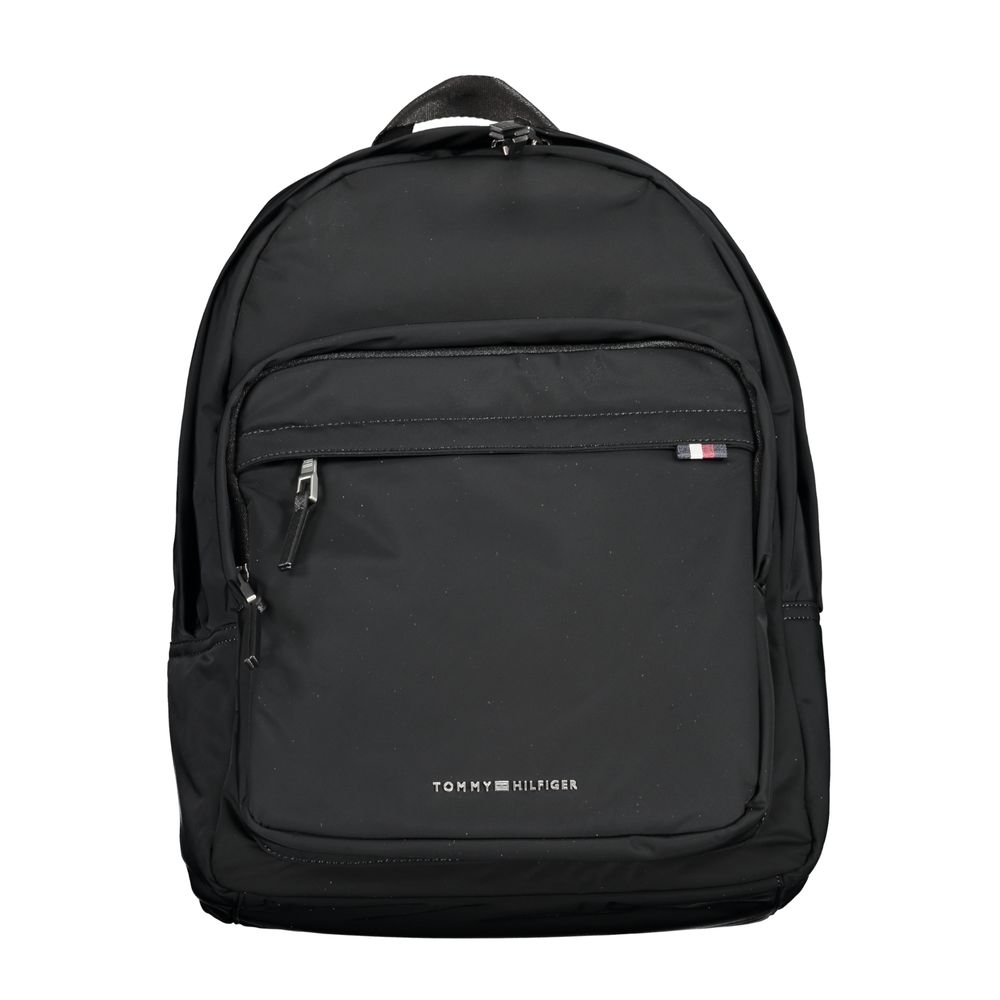 Tommy Hilfiger Black Polyester Men Backpack - Luxe Nova