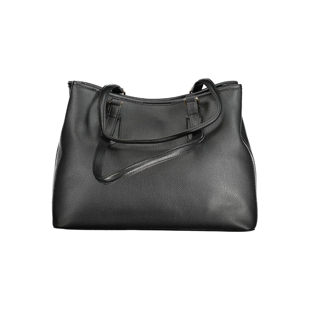 Mario Valentino Black Polyurethane Women Handbag - Luxe Nova