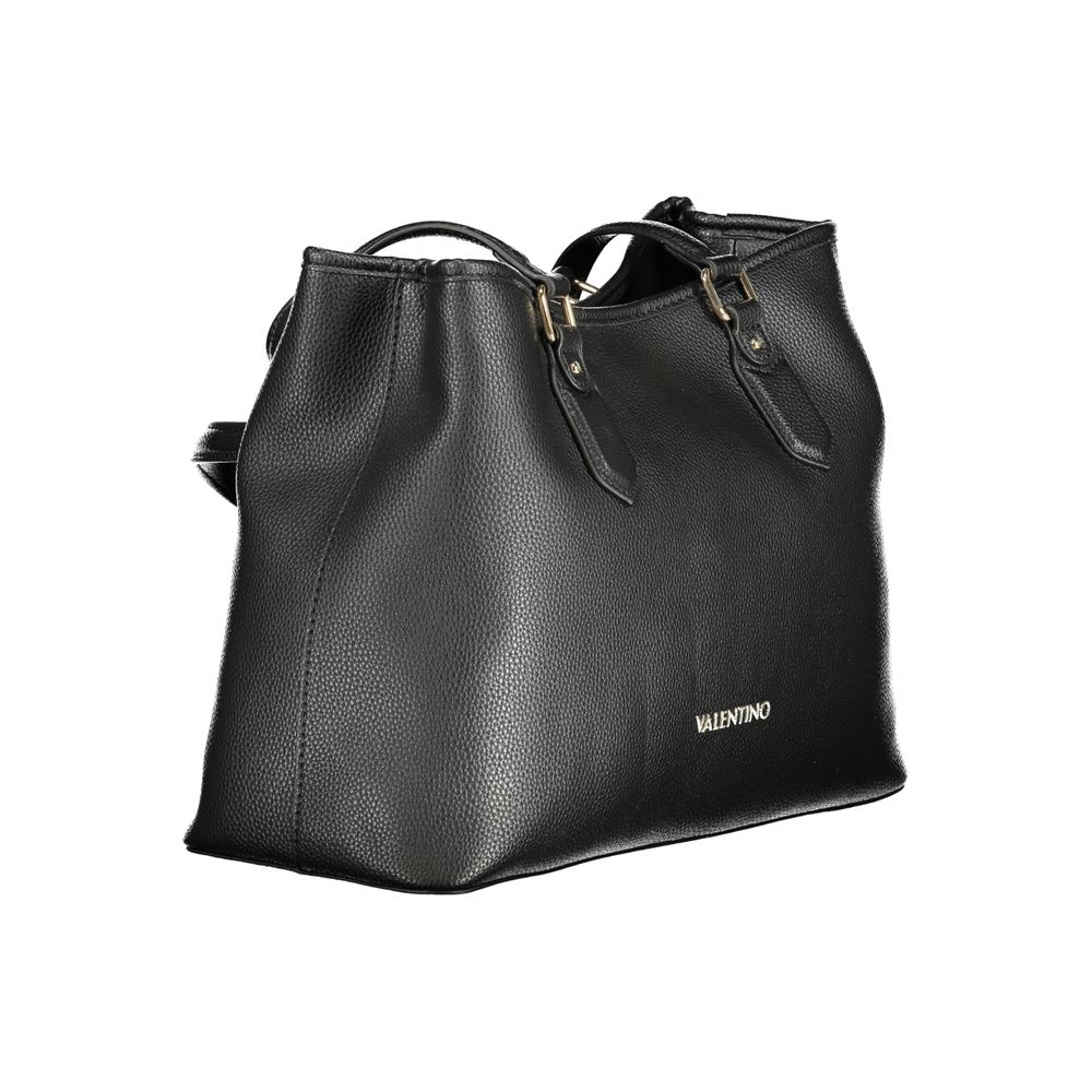 Mario Valentino Black Polyurethane Women Handbag - Luxe Nova