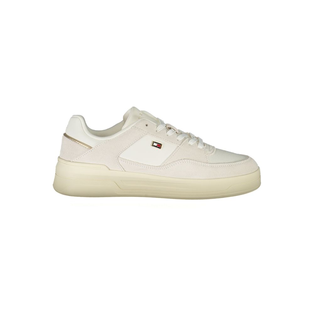 Tommy Hilfiger Bianco Polyurethane Women Sneaker - Luxe Nova