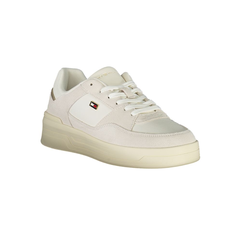 Tommy Hilfiger Bianco Polyurethane Women Sneaker - Luxe Nova