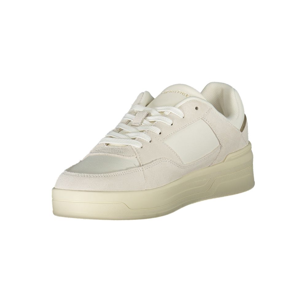 Tommy Hilfiger Bianco Polyurethane Women Sneaker - Luxe Nova
