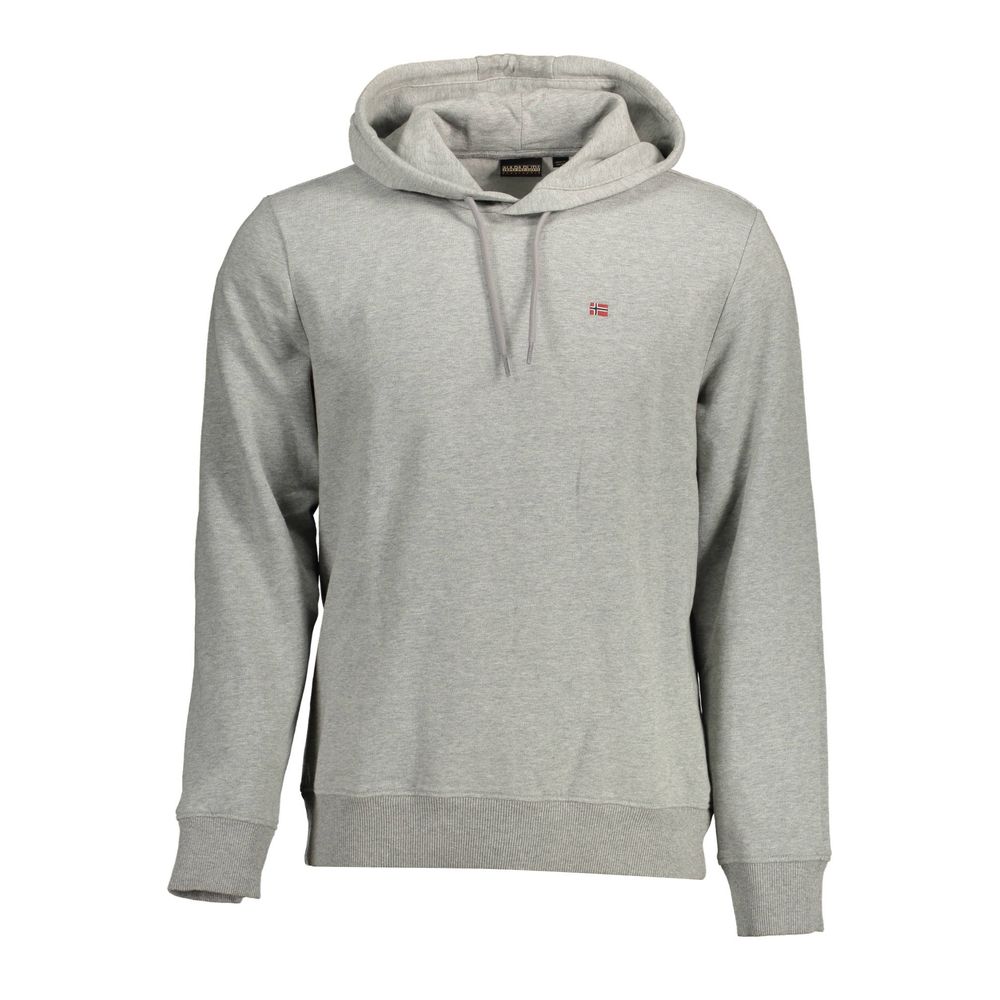 Napapijri Gray Cotton Men's Hoodie - Luxe Nova