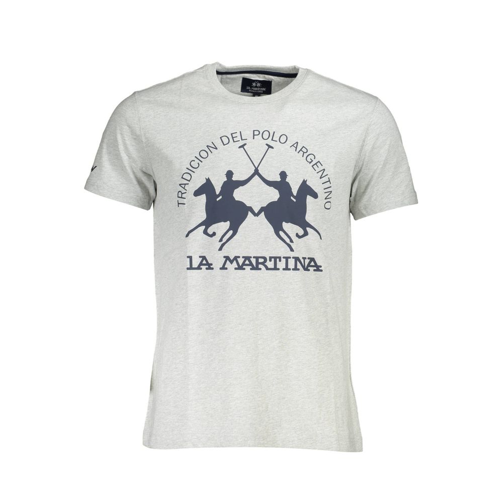 La Martina Grigio Cotton Men's T-Shirt - Luxe Nova