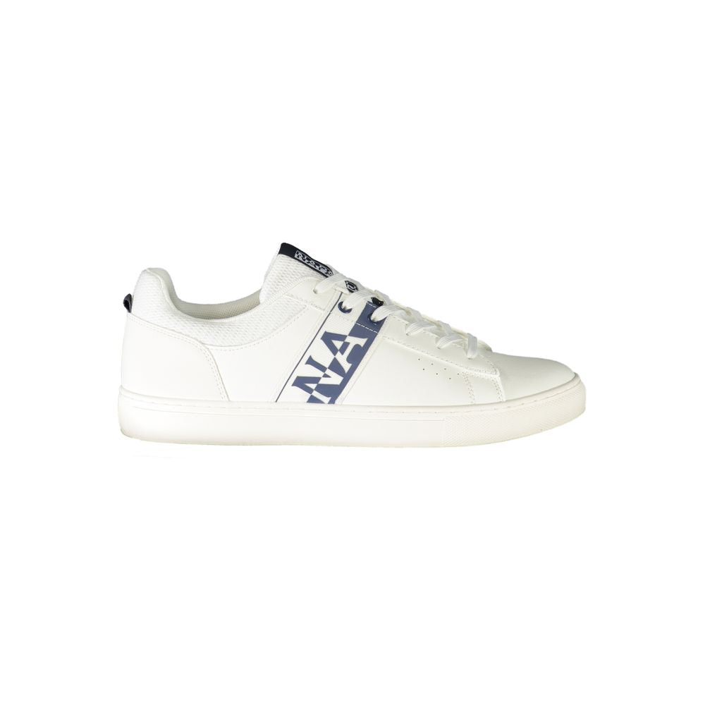 Napapijri White Leather Men's Sneaker - Luxe Nova