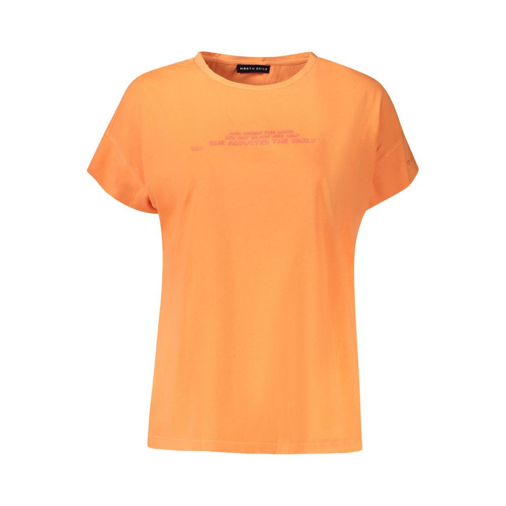 North Sails Arancione Cotton Women T-Shirt - Luxe Nova