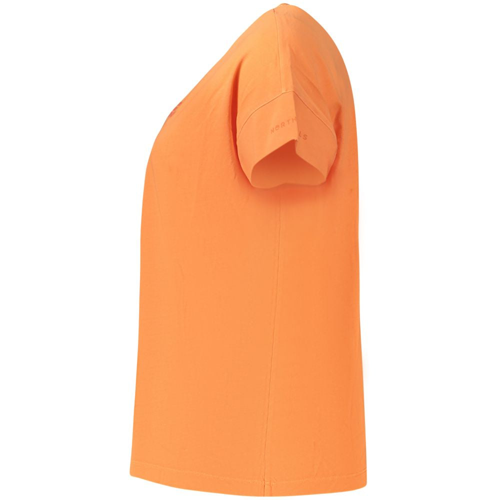 North Sails Arancione Cotton Women T-Shirt - Luxe Nova