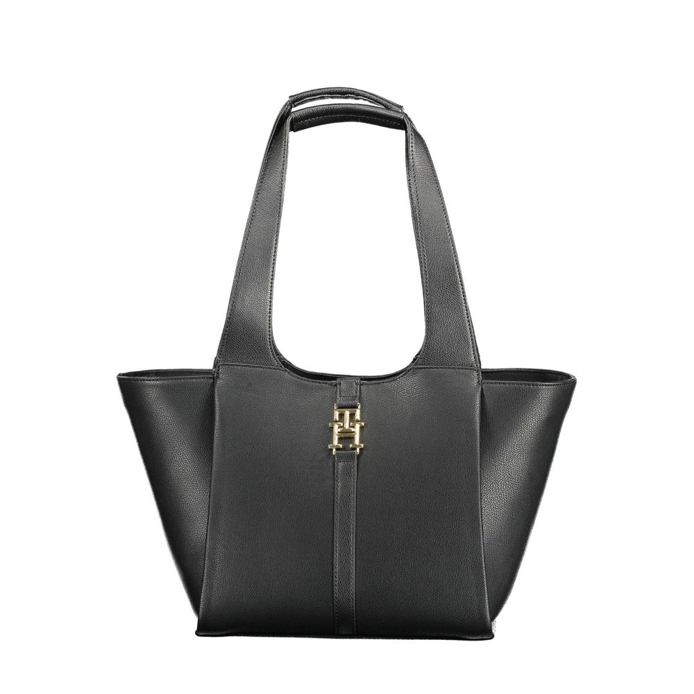 Tommy Hilfiger Black Polyurethane Women Handbag - Luxe Nova