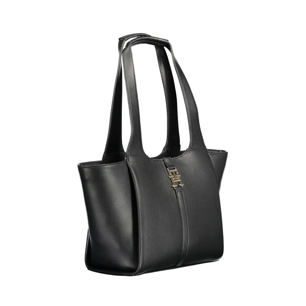 Tommy Hilfiger Black Polyurethane Women Handbag - Luxe Nova