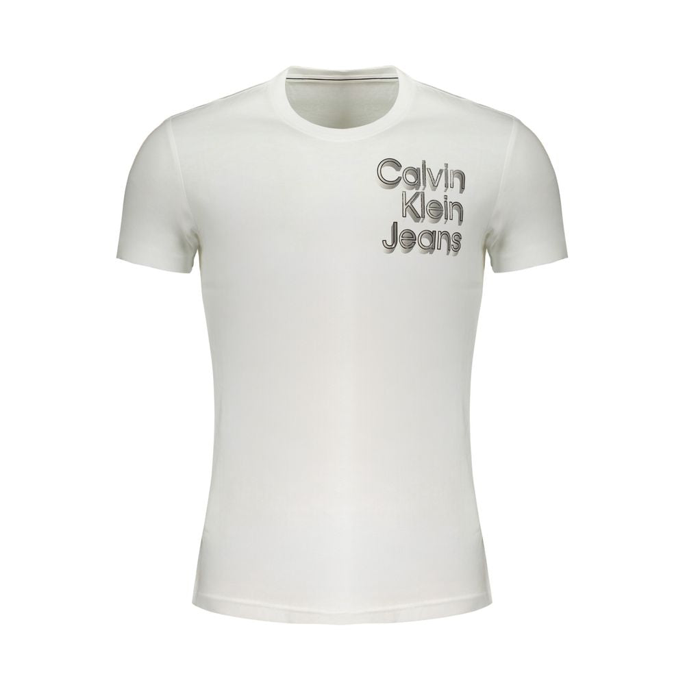 Calvin Klein White Cotton Men T-Shirt - Luxe Nova