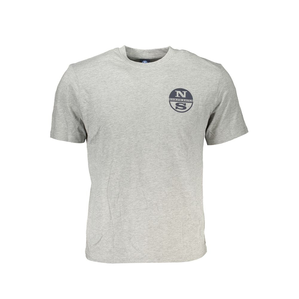 North Sails Gray Cotton Men T-Shirt - Luxe Nova
