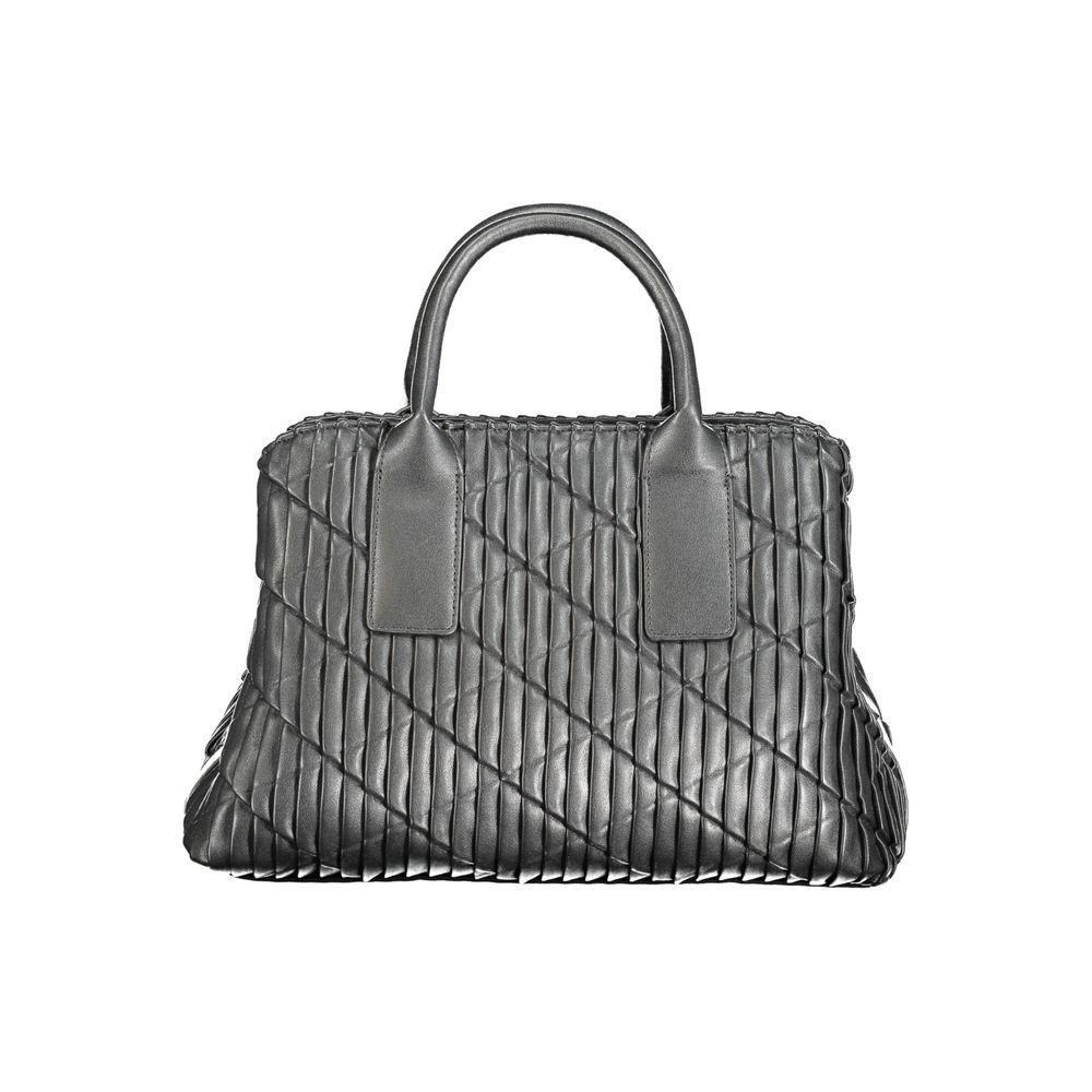 Mario Valentino Black Polyurethane Women Handbag - Luxe Nova