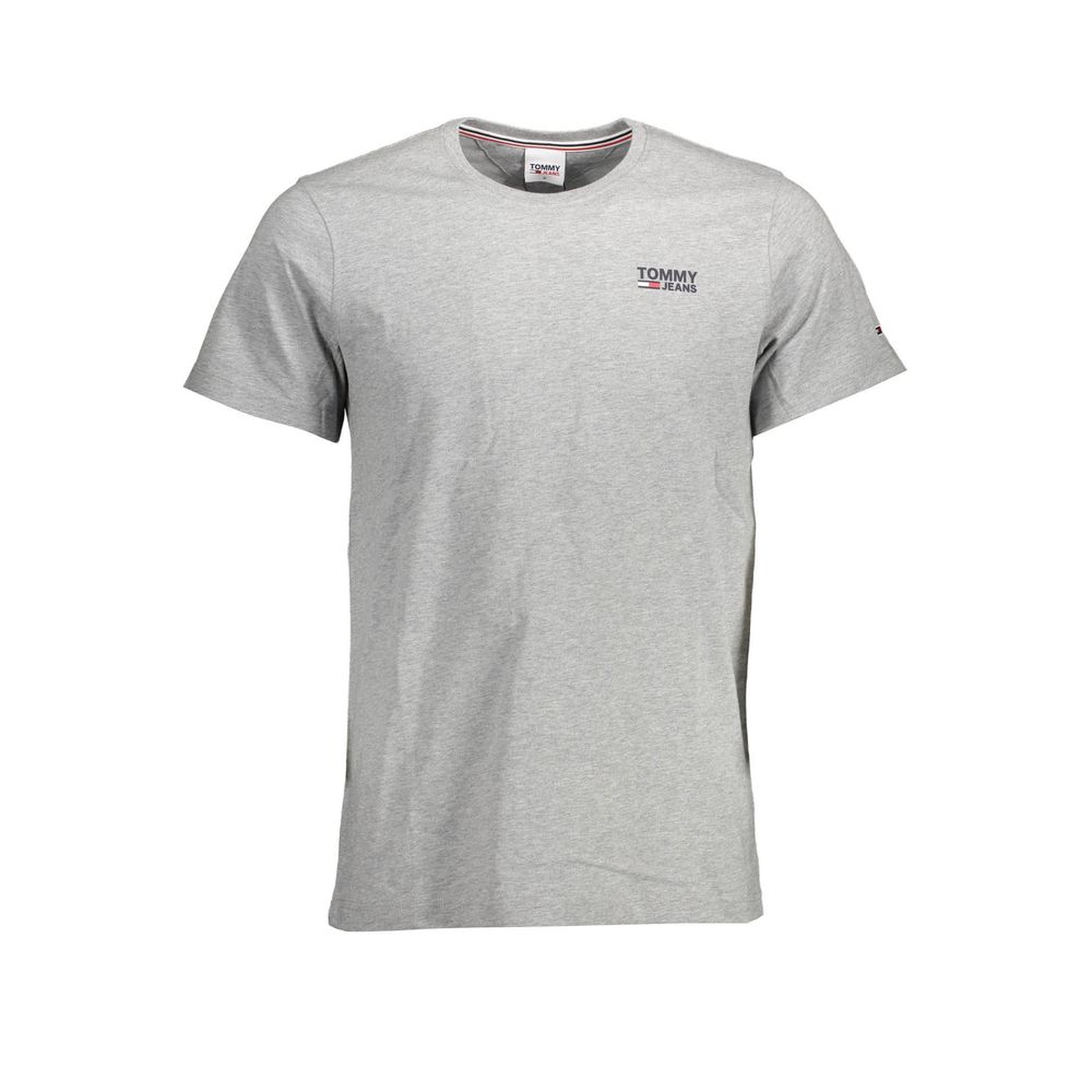 Tommy Hilfiger Grigio Organic Cotton Men T-Shirt - Luxe Nova