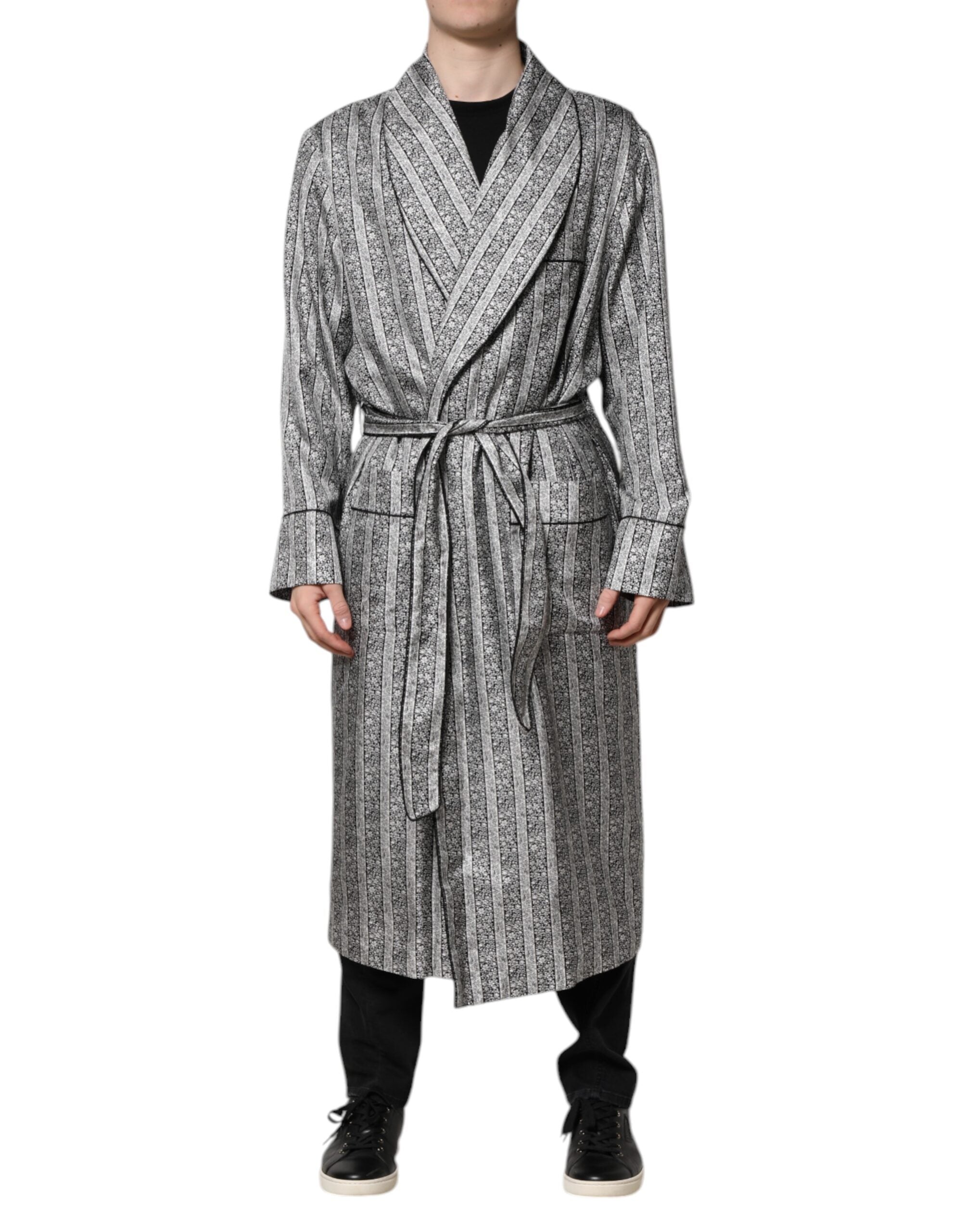 Dolce & Gabbana Multicolor Floral Robe Coat Wrap Jacket