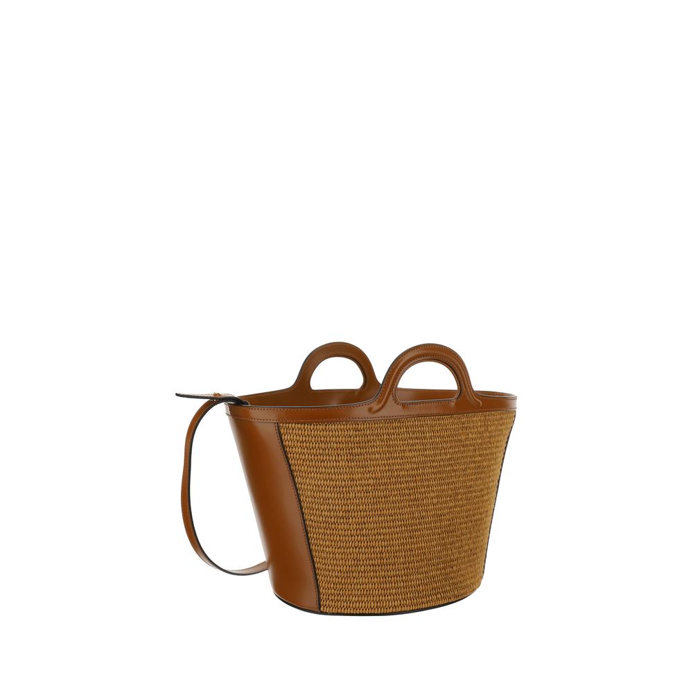 Marni Brown Cotton Shoulder Bag