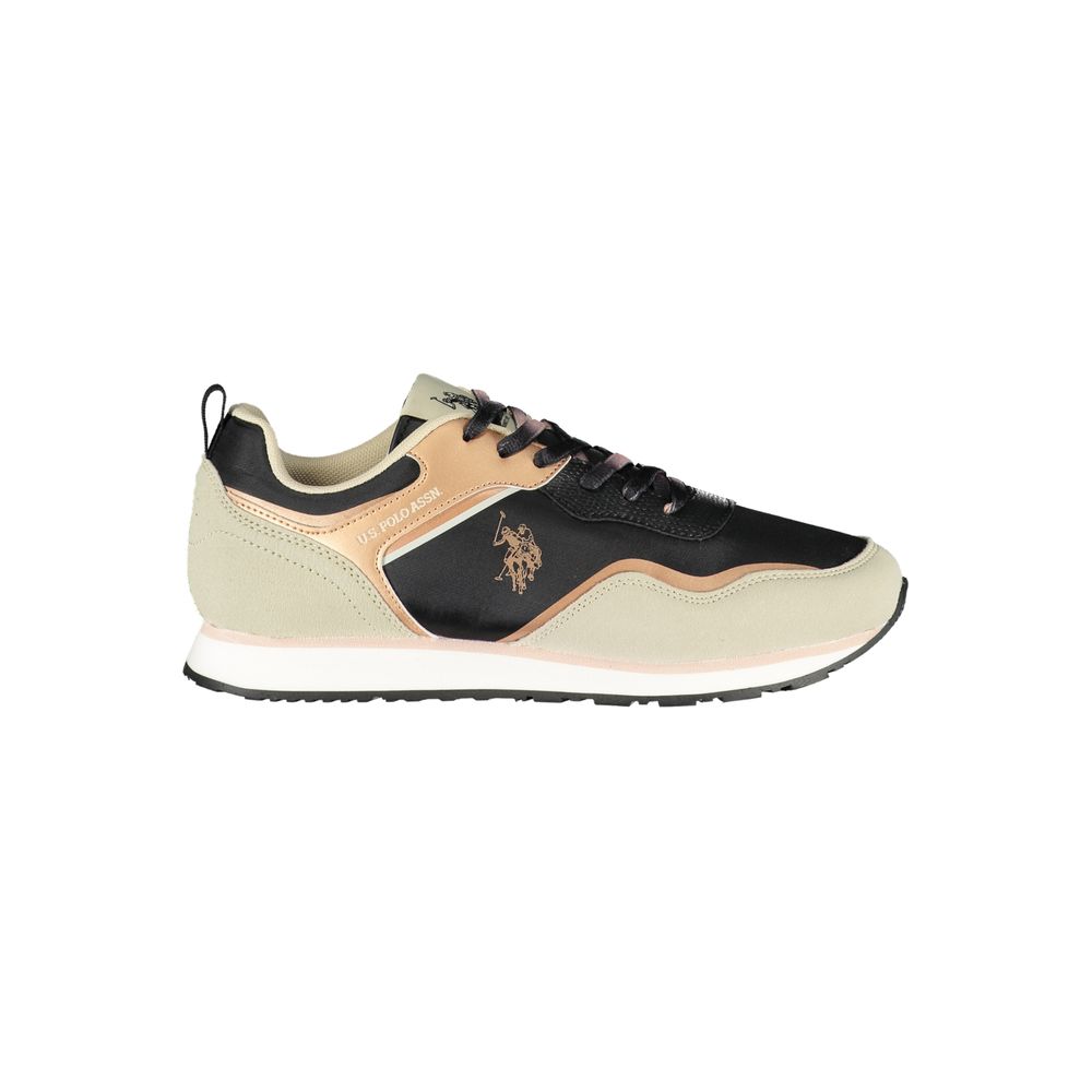 U.S. POLO ASSN. Black Polyurethane Women Sneaker - Luxe Nova