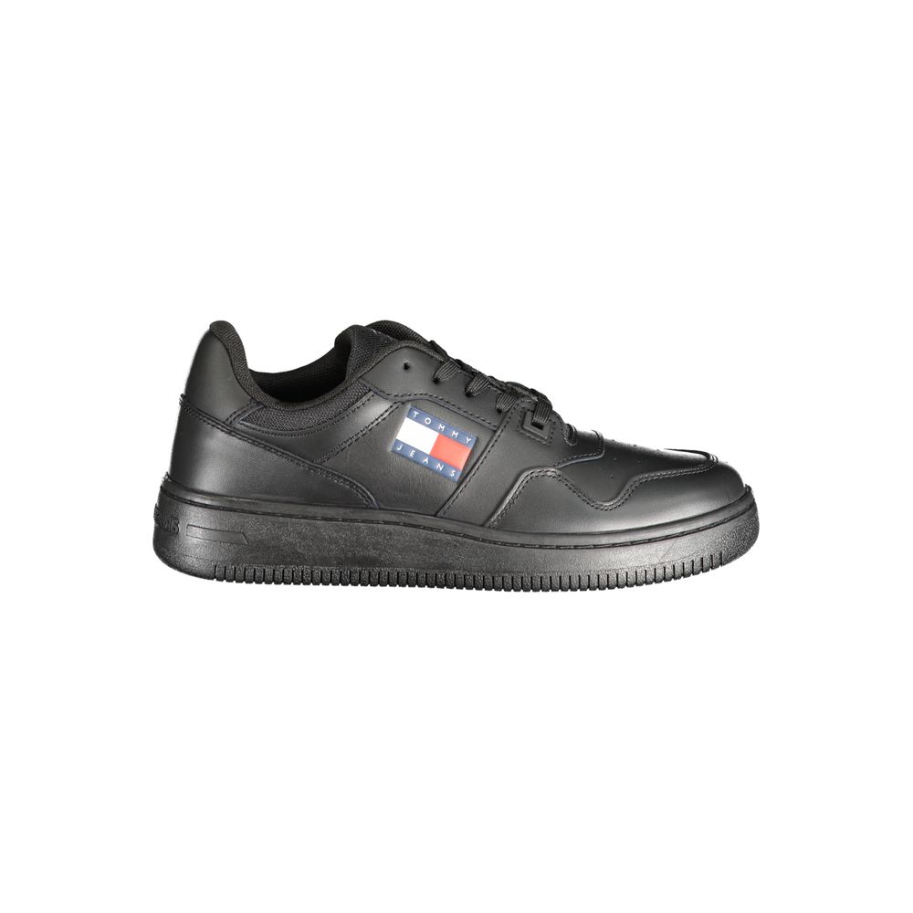 Tommy Hilfiger Black Leather Women Sneaker - Luxe Nova