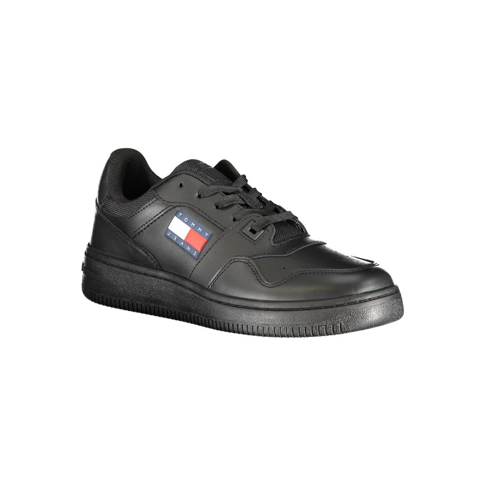 Tommy Hilfiger Black Leather Women Sneaker - Luxe Nova