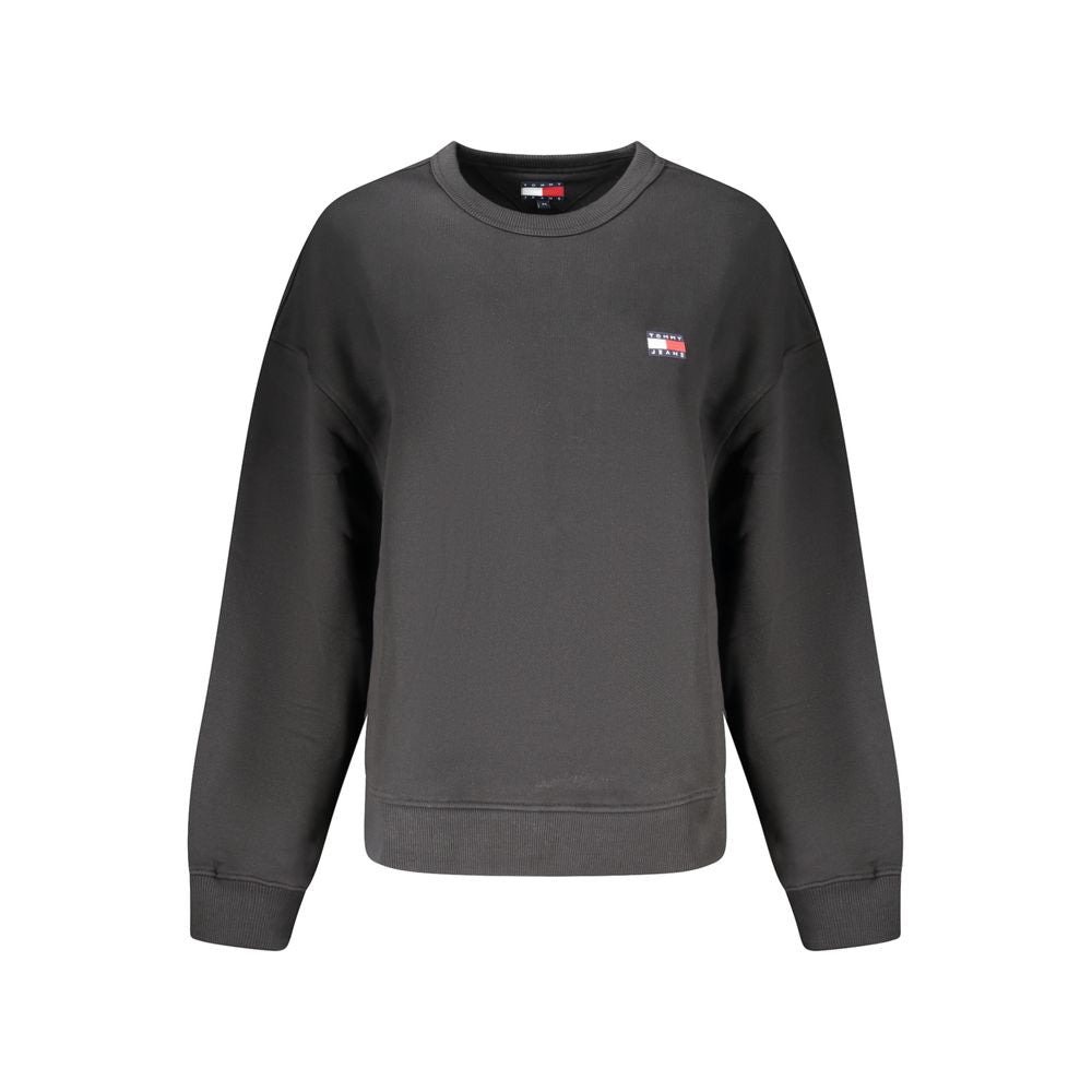 Tommy Hilfiger Black Cotton Women Sweatshirt - Luxe Nova
