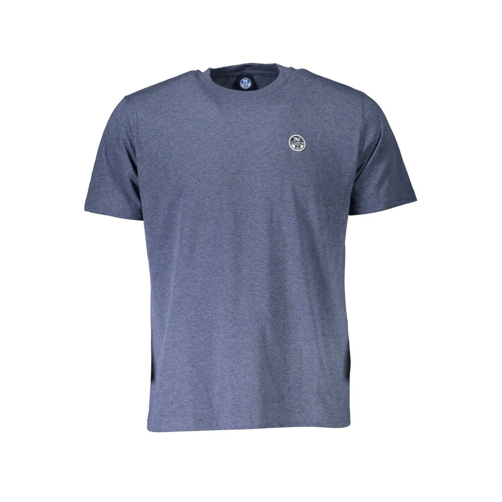 North Sails Blue Cotton Men T-Shirt - Luxe Nova