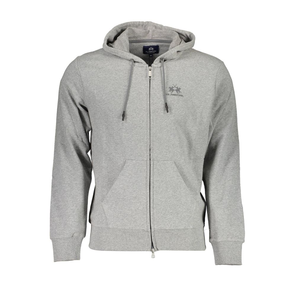 La Martina Grigio Cotton Mens Sweatshirt - Luxe Nova