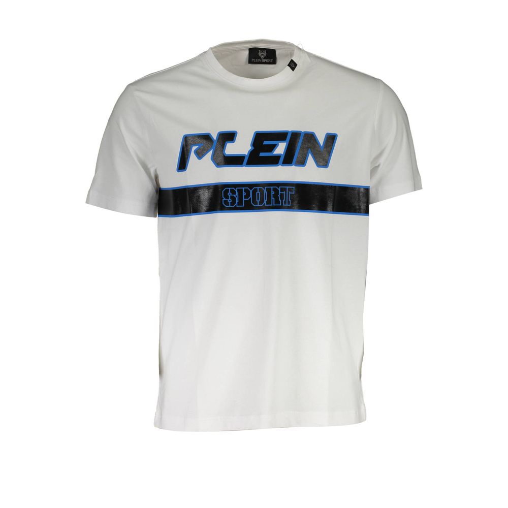 Plein Sport White Cotton Men's T-Shirt - Luxe Nova