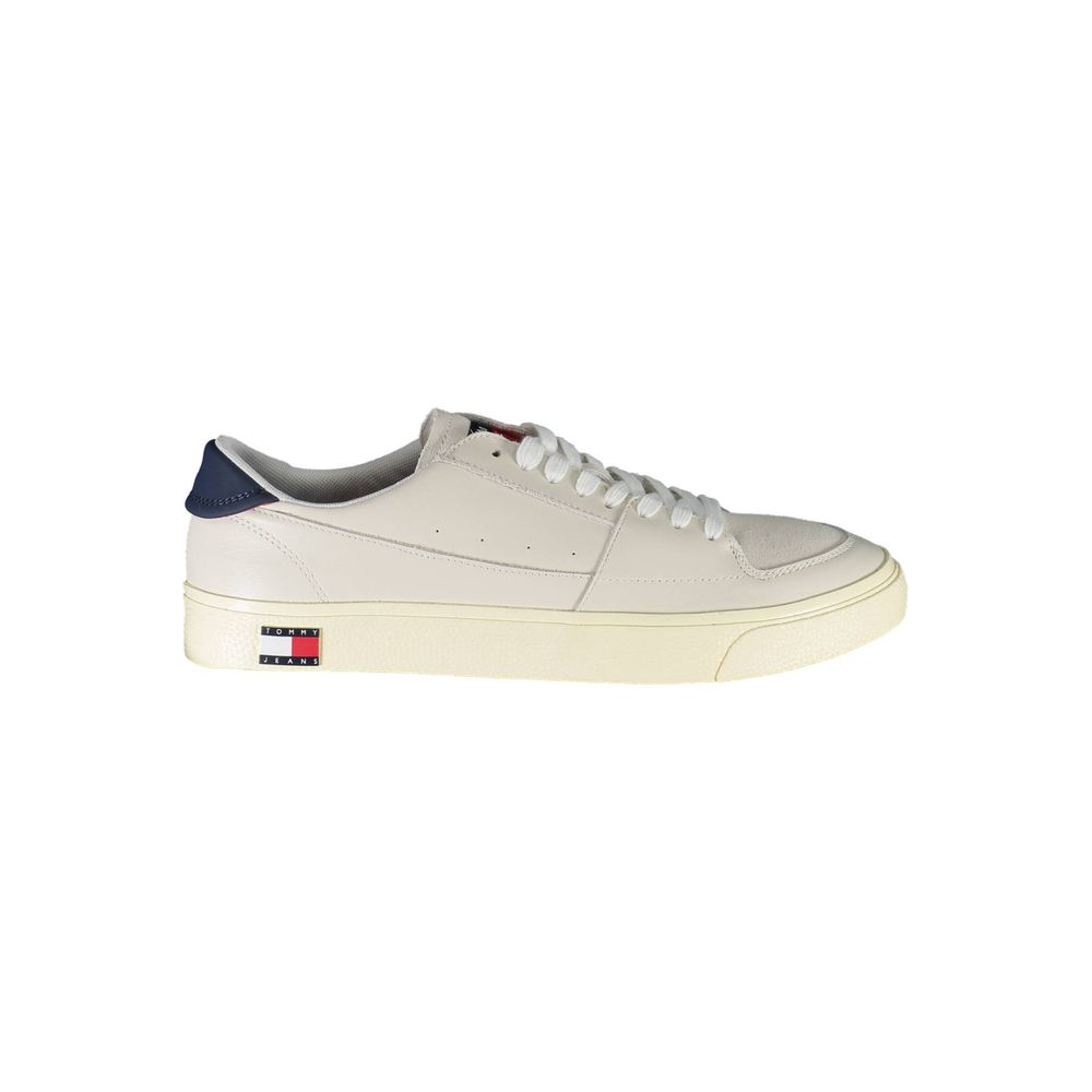 Tommy Hilfiger White Leather Men Sneaker - Luxe Nova