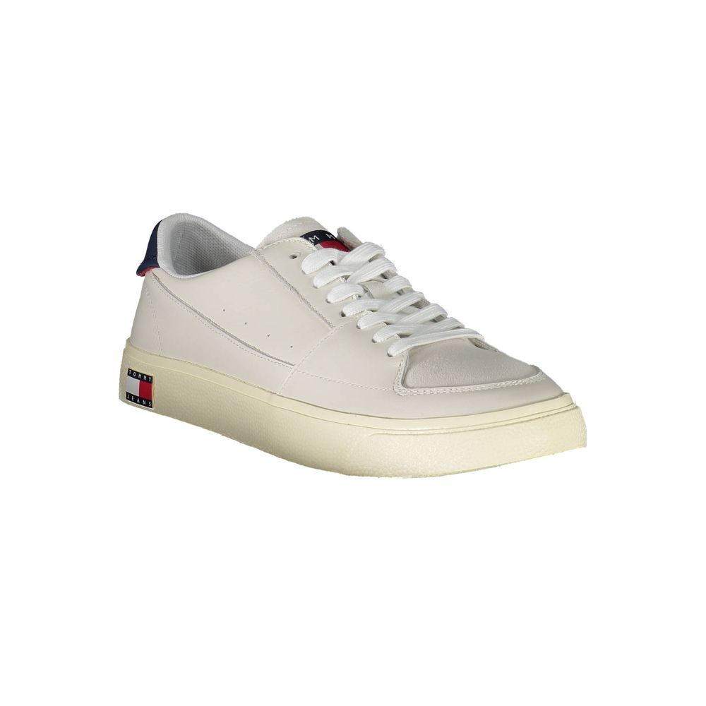 Tommy Hilfiger White Leather Men Sneaker - Luxe Nova