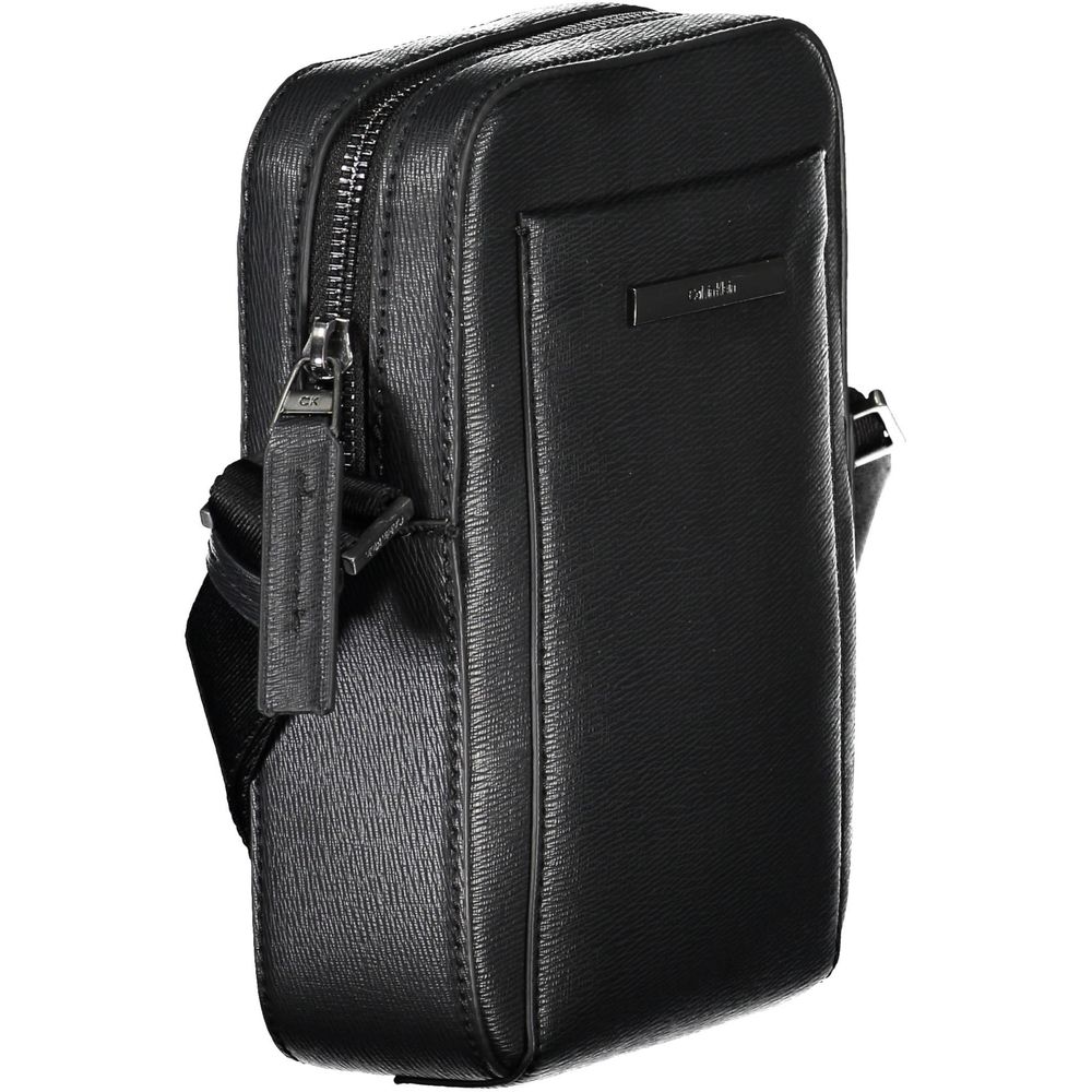 Calvin Klein Black Polyurethane Men Shoulder Bag - Luxe Nova
