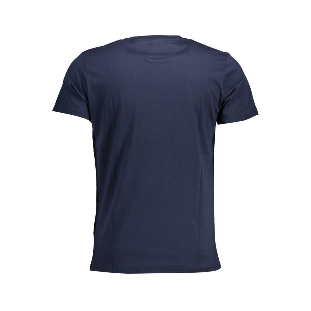 La Martina Chic Crew Neck Cotton Tee in Blue - Luxe Nova