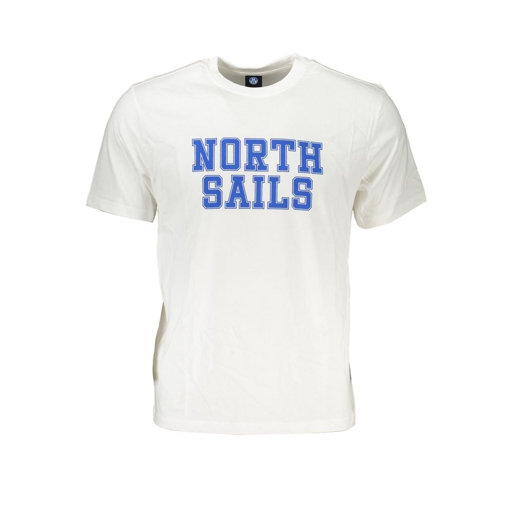 North Sails Bianco Cotton Men T-Shirt - Luxe Nova