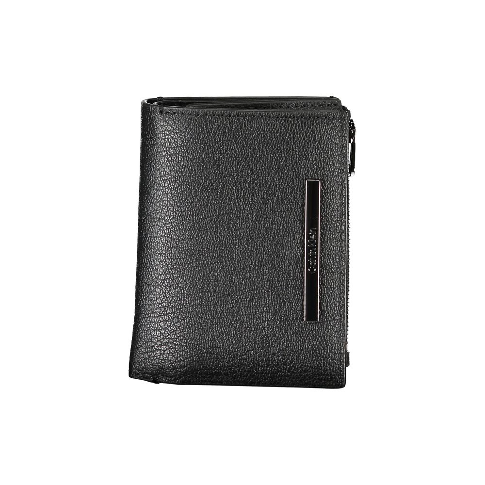 Calvin Klein Sleek Black Leather Wallet with Coin Purse - Luxe Nova