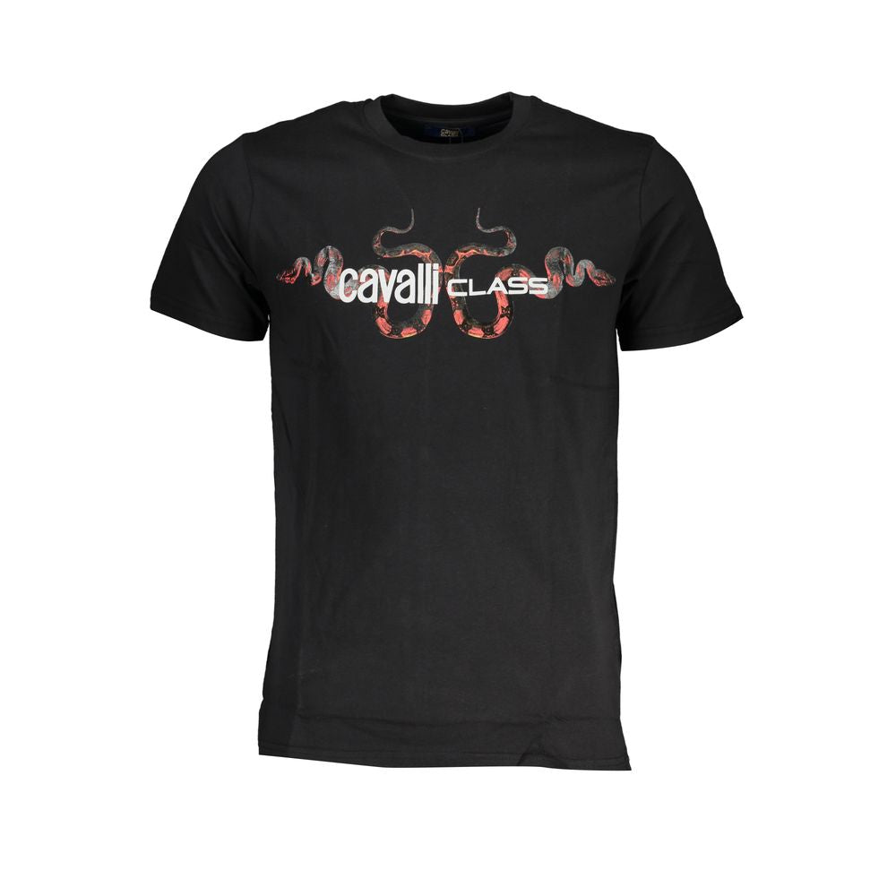 Cavalli Class Black Cotton Men's T-Shirt - Luxe Nova