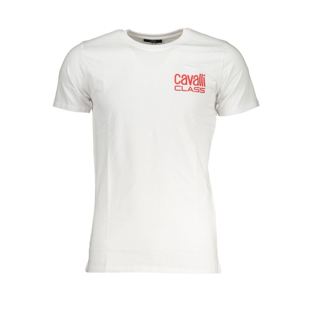 Cavalli Class White Cotton Men's T-Shirt - Luxe Nova