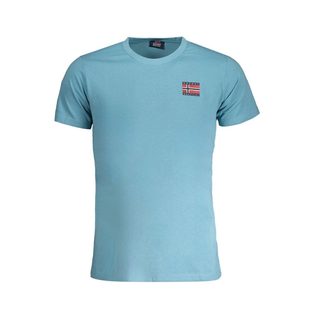 Norway 1963 Azzurro Cotton Men T-Shirt - Luxe Nova