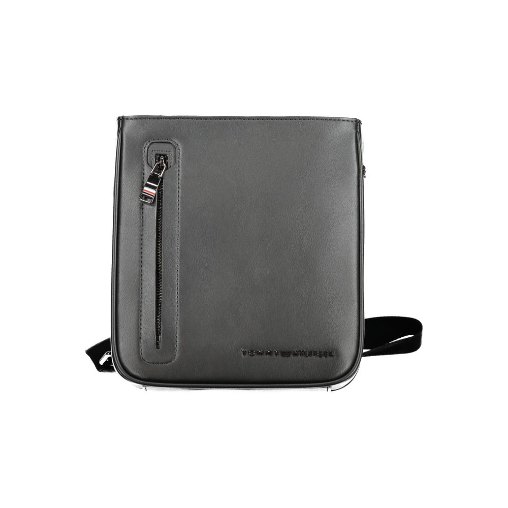Tommy Hilfiger Black Polyurethane Men's Shoulder Bag - Luxe Nova